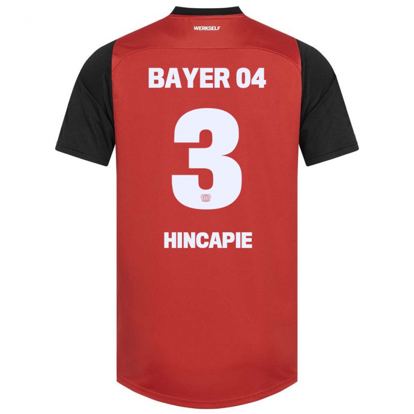 Kinder Piero Hincapié #3 Rot Schwarz Heimtrikot Trikot 2024/25 T-Shirt Österreich