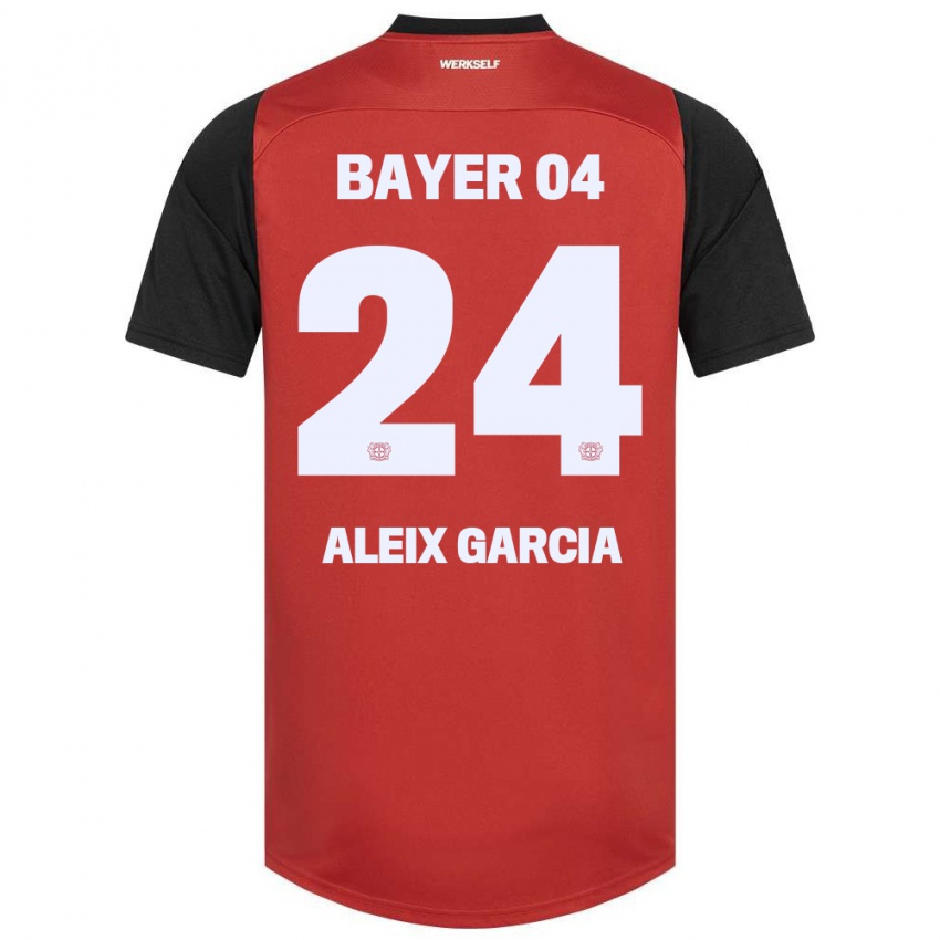 Kinder Aleix García #24 Rot Schwarz Heimtrikot Trikot 2024/25 T-Shirt Österreich