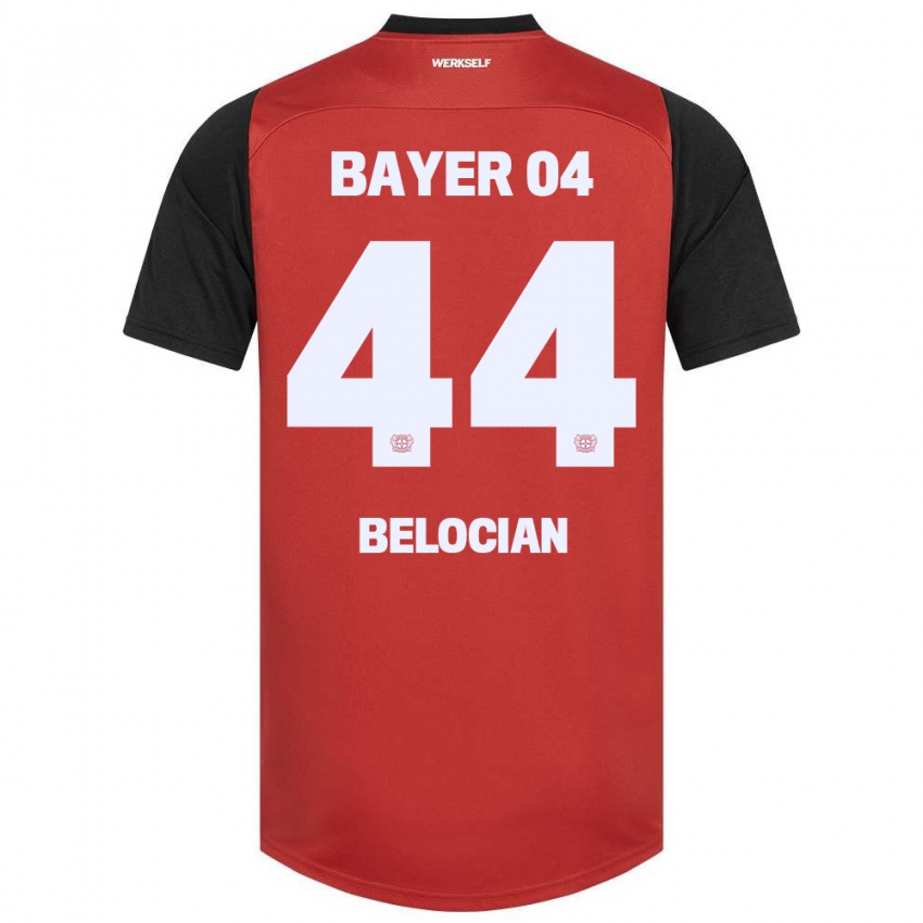 Kinder Jeanuël Belocian #44 Rot Schwarz Heimtrikot Trikot 2024/25 T-Shirt Österreich