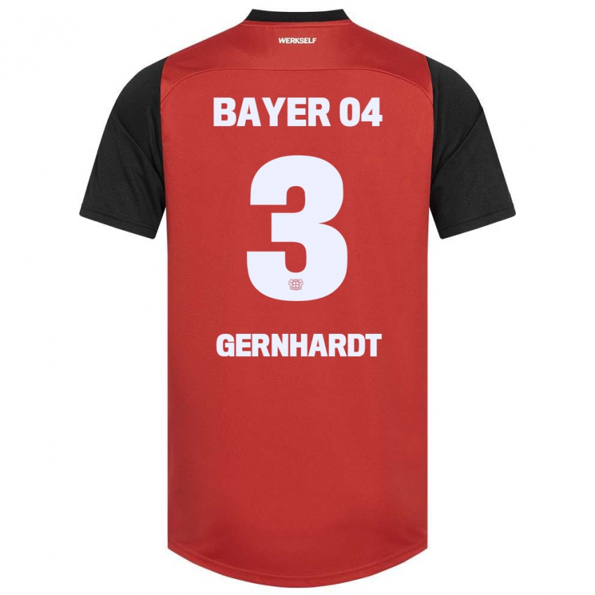 Kinder Nils Gernhardt #3 Rot Schwarz Heimtrikot Trikot 2024/25 T-Shirt Österreich