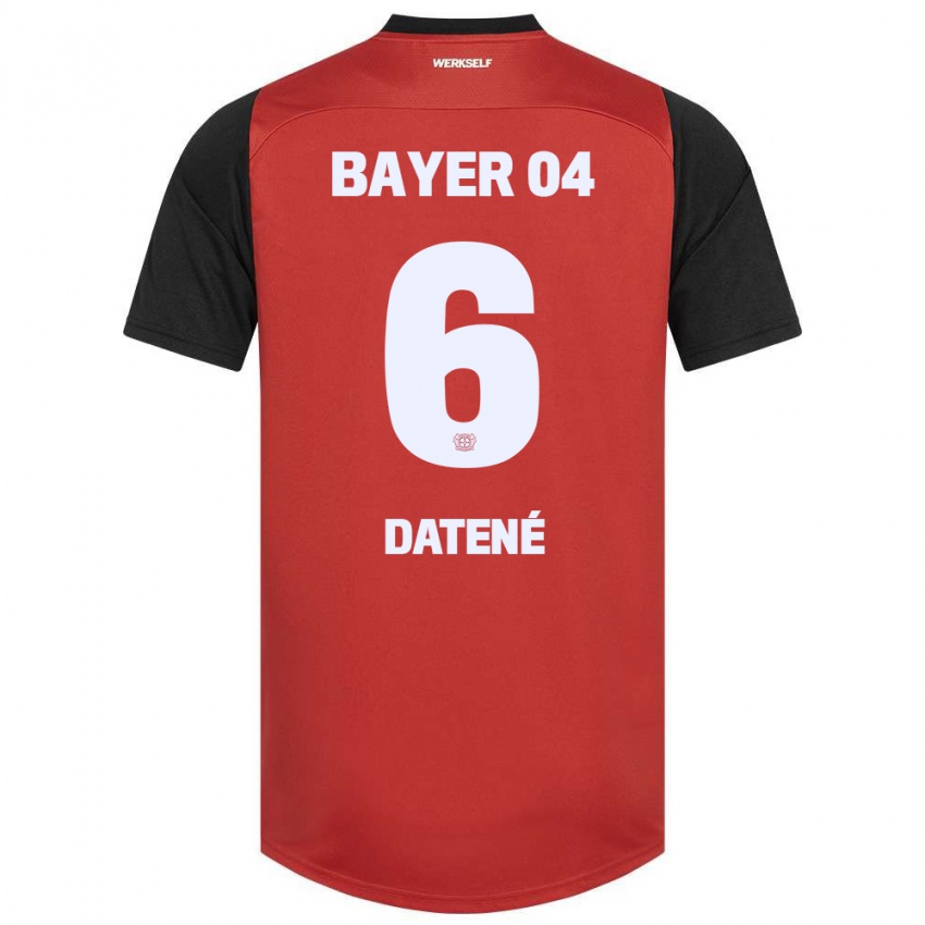 Kinder Elia Datené #6 Rot Schwarz Heimtrikot Trikot 2024/25 T-Shirt Österreich