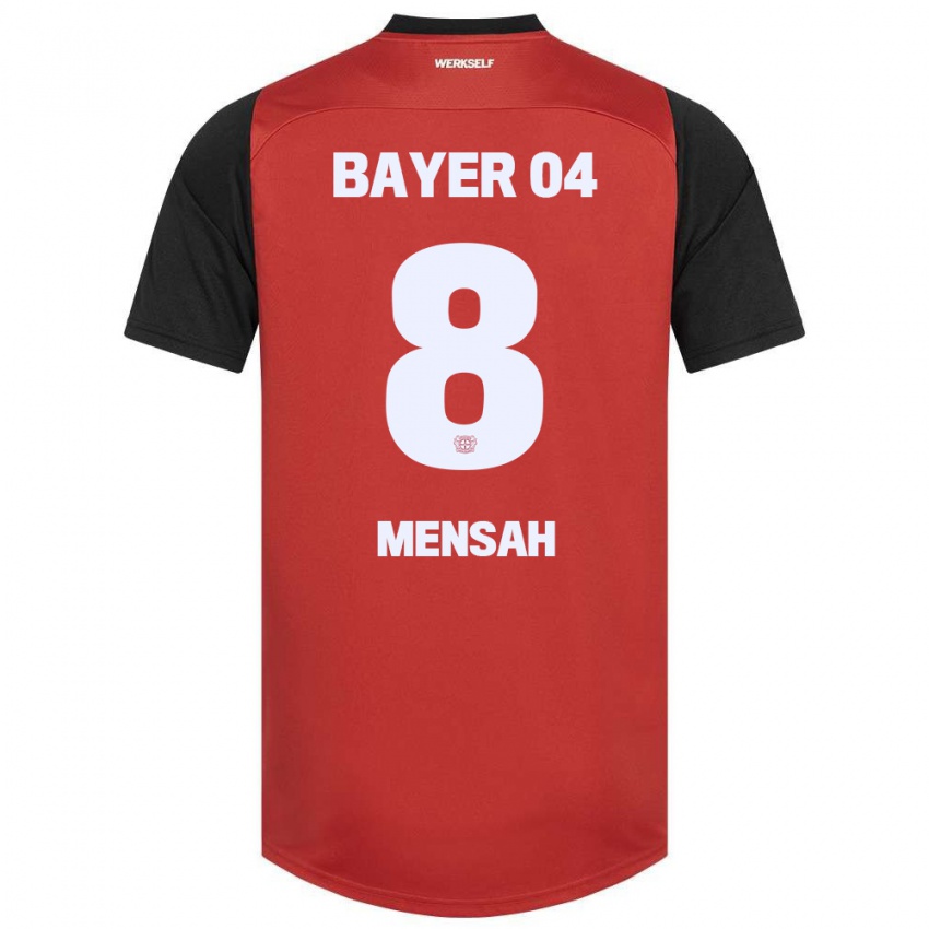 Kinder Naba Mensah #8 Rot Schwarz Heimtrikot Trikot 2024/25 T-Shirt Österreich