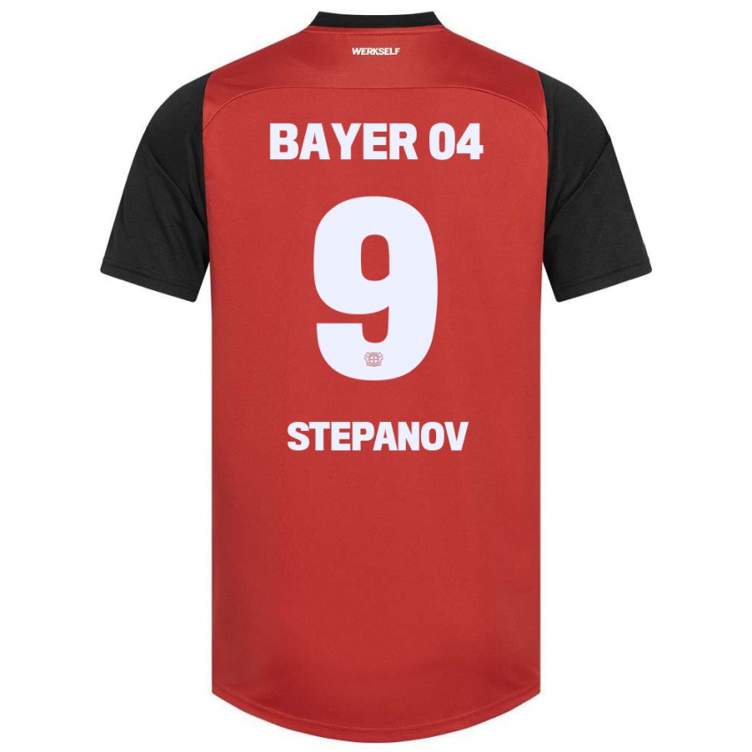 Kinder Artem Stepanov #9 Rot Schwarz Heimtrikot Trikot 2024/25 T-Shirt Österreich