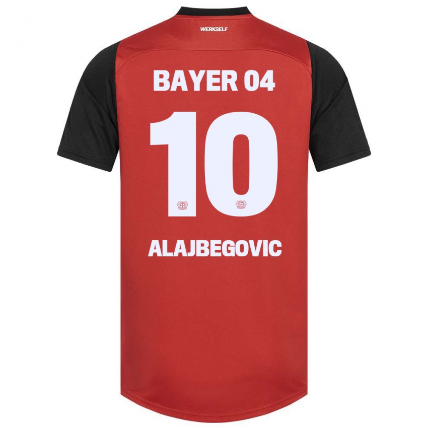 Kinder Kerim Alajbegovic #10 Rot Schwarz Heimtrikot Trikot 2024/25 T-Shirt Österreich