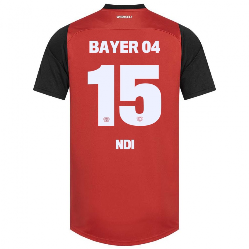 Kinder Bradley Ndi #15 Rot Schwarz Heimtrikot Trikot 2024/25 T-Shirt Österreich