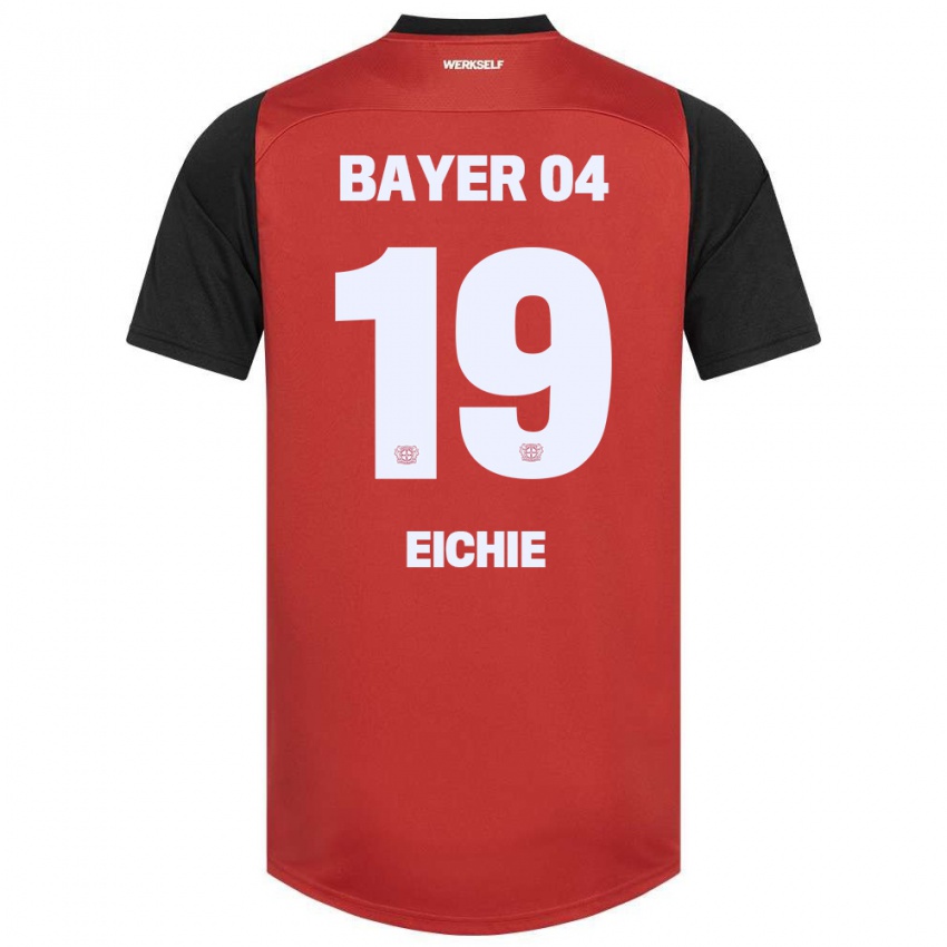 Kinder Isaiah Eichie #19 Rot Schwarz Heimtrikot Trikot 2024/25 T-Shirt Österreich