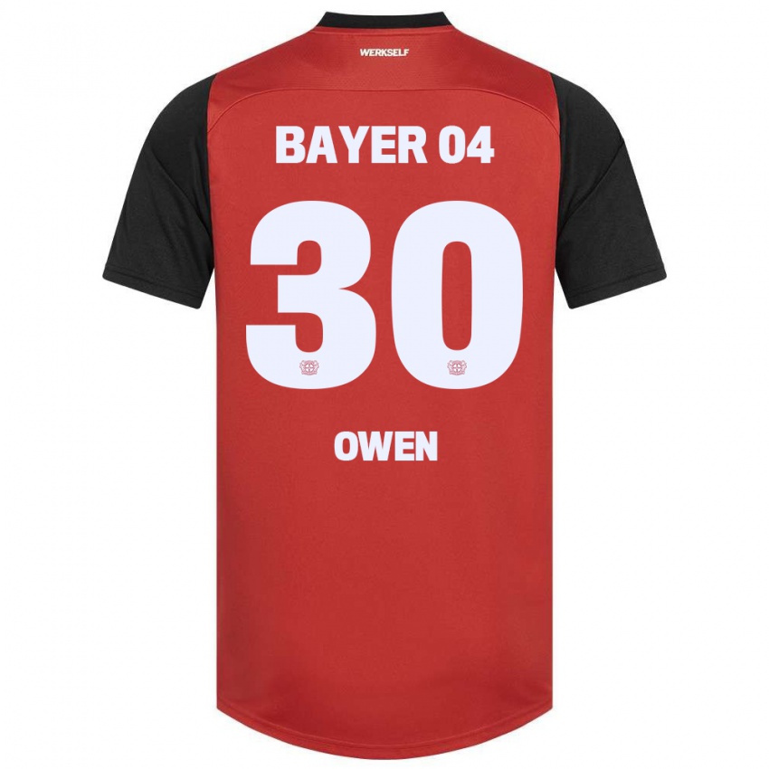 Kinder Emmanuel Owen #30 Rot Schwarz Heimtrikot Trikot 2024/25 T-Shirt Österreich