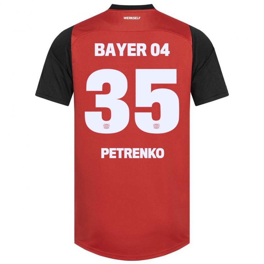 Kinder Oleksandr Petrenko #35 Rot Schwarz Heimtrikot Trikot 2024/25 T-Shirt Österreich