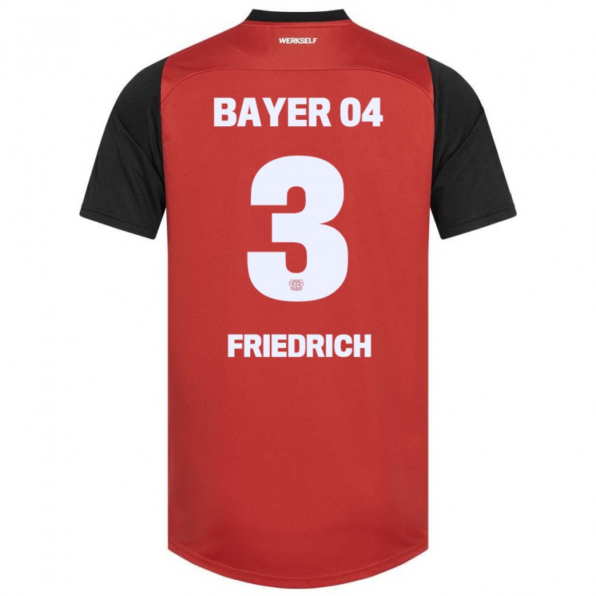 Kinder Melissa Friedrich #3 Rot Schwarz Heimtrikot Trikot 2024/25 T-Shirt Österreich