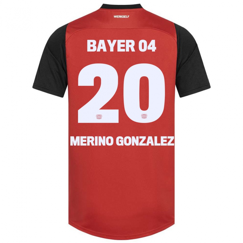 Kinder Estrella Merino Gonzalez #20 Rot Schwarz Heimtrikot Trikot 2024/25 T-Shirt Österreich