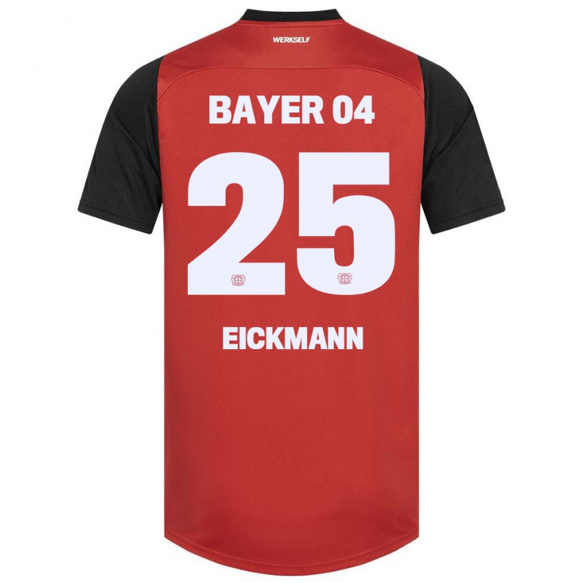 Kinder Mia Eickmann #25 Rot Schwarz Heimtrikot Trikot 2024/25 T-Shirt Österreich