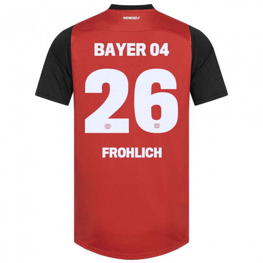 Kinder Clara Fröhlich #26 Rot Schwarz Heimtrikot Trikot 2024/25 T-Shirt Österreich