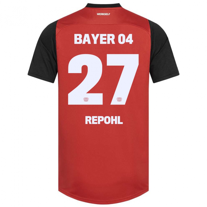 Kinder Friederike Repohl #27 Rot Schwarz Heimtrikot Trikot 2024/25 T-Shirt Österreich