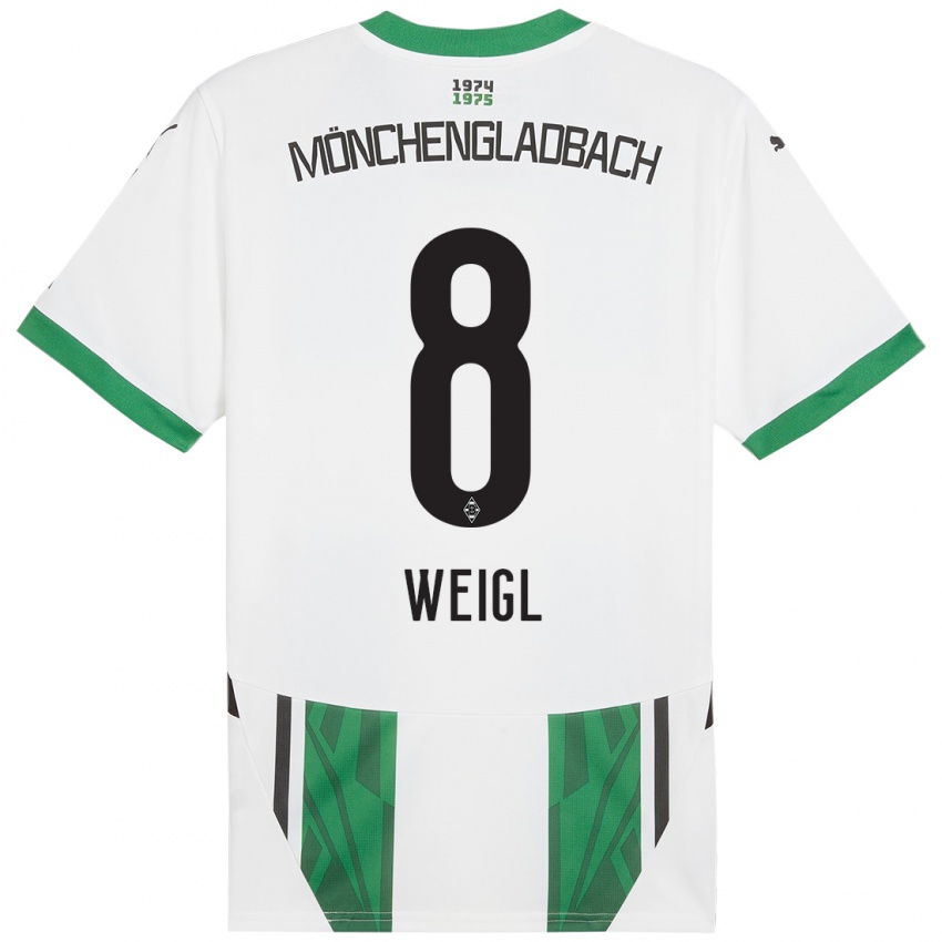 Kinder Julian Weigl #8 Weiß Grün Heimtrikot Trikot 2024/25 T-Shirt Österreich