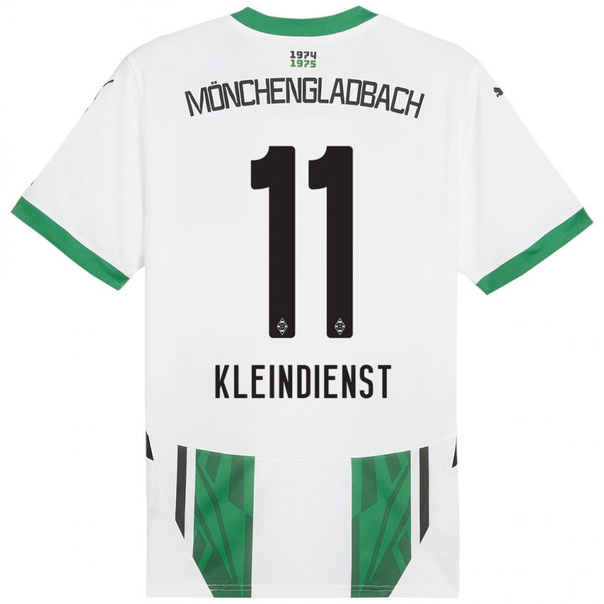 Kinder Tim Kleindienst #11 Weiß Grün Heimtrikot Trikot 2024/25 T-Shirt Österreich