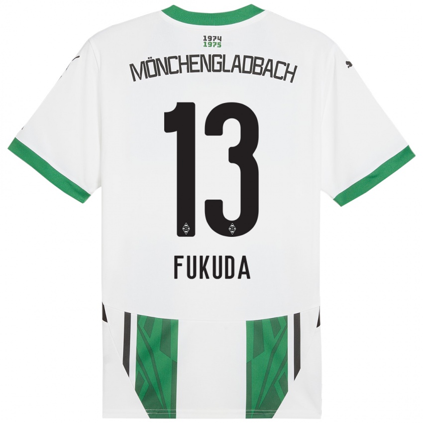 Kinder Shio Fukuda #13 Weiß Grün Heimtrikot Trikot 2024/25 T-Shirt Österreich