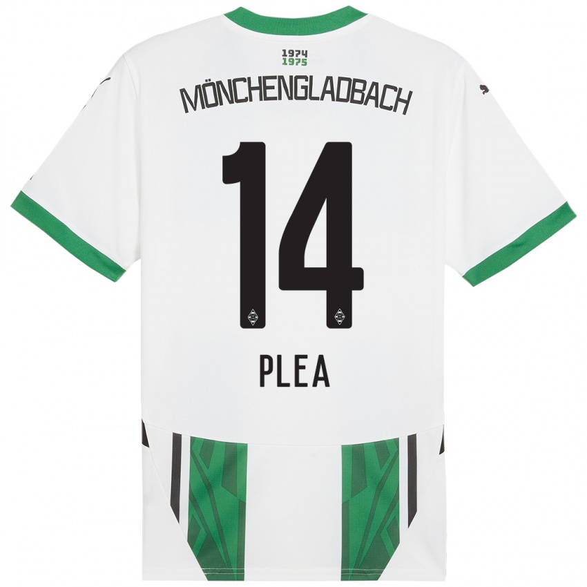 Kinder Alassane Plea #14 Weiß Grün Heimtrikot Trikot 2024/25 T-Shirt Österreich