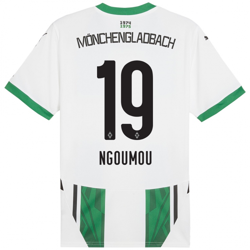 Kinder Nathan Ngoumou #19 Weiß Grün Heimtrikot Trikot 2024/25 T-Shirt Österreich