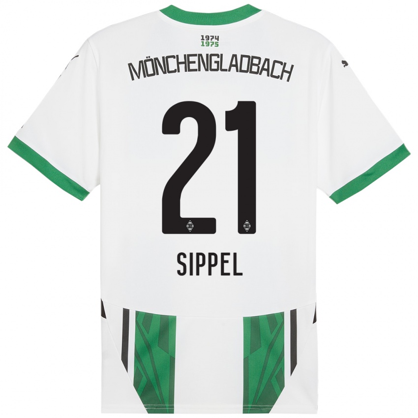 Kinder Tobias Sippel #21 Weiß Grün Heimtrikot Trikot 2024/25 T-Shirt Österreich