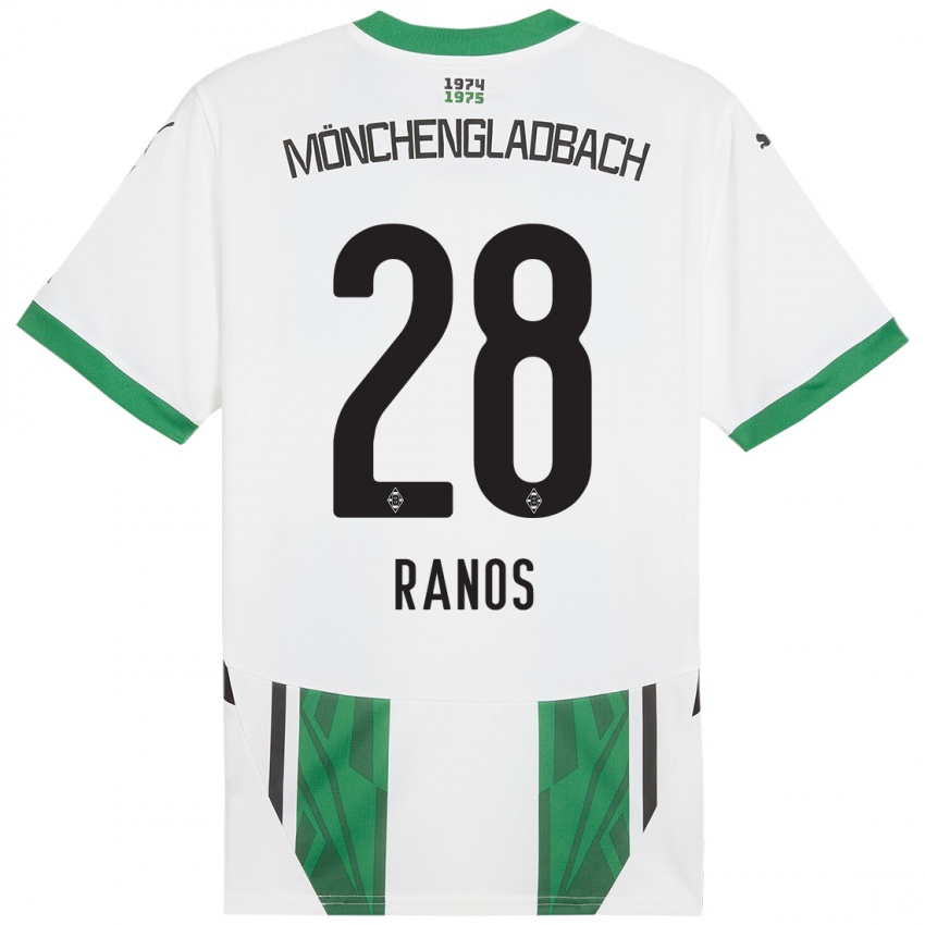 Kinder Grant-Leon Ranos #28 Weiß Grün Heimtrikot Trikot 2024/25 T-Shirt Österreich