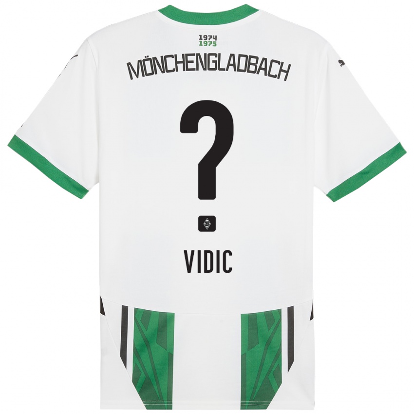 Kinder Nico Vidic #0 Weiß Grün Heimtrikot Trikot 2024/25 T-Shirt Österreich