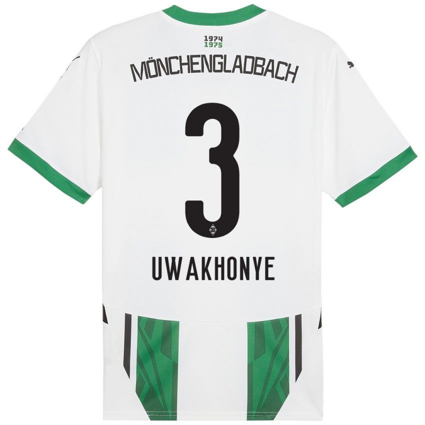 Kinder Joshua Uwakhonye #3 Weiß Grün Heimtrikot Trikot 2024/25 T-Shirt Österreich