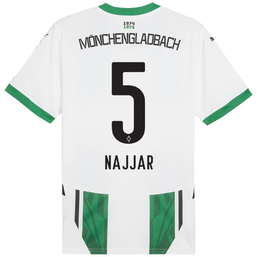 Kinder Jamil Najjar #5 Weiß Grün Heimtrikot Trikot 2024/25 T-Shirt Österreich