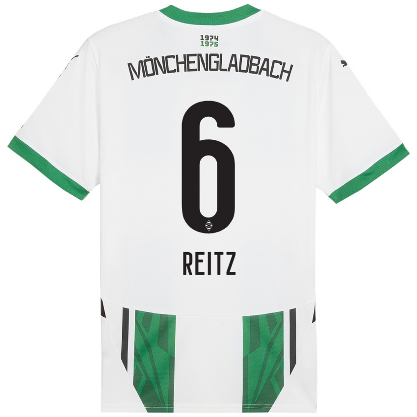 Kinder Tony Reitz #6 Weiß Grün Heimtrikot Trikot 2024/25 T-Shirt Österreich