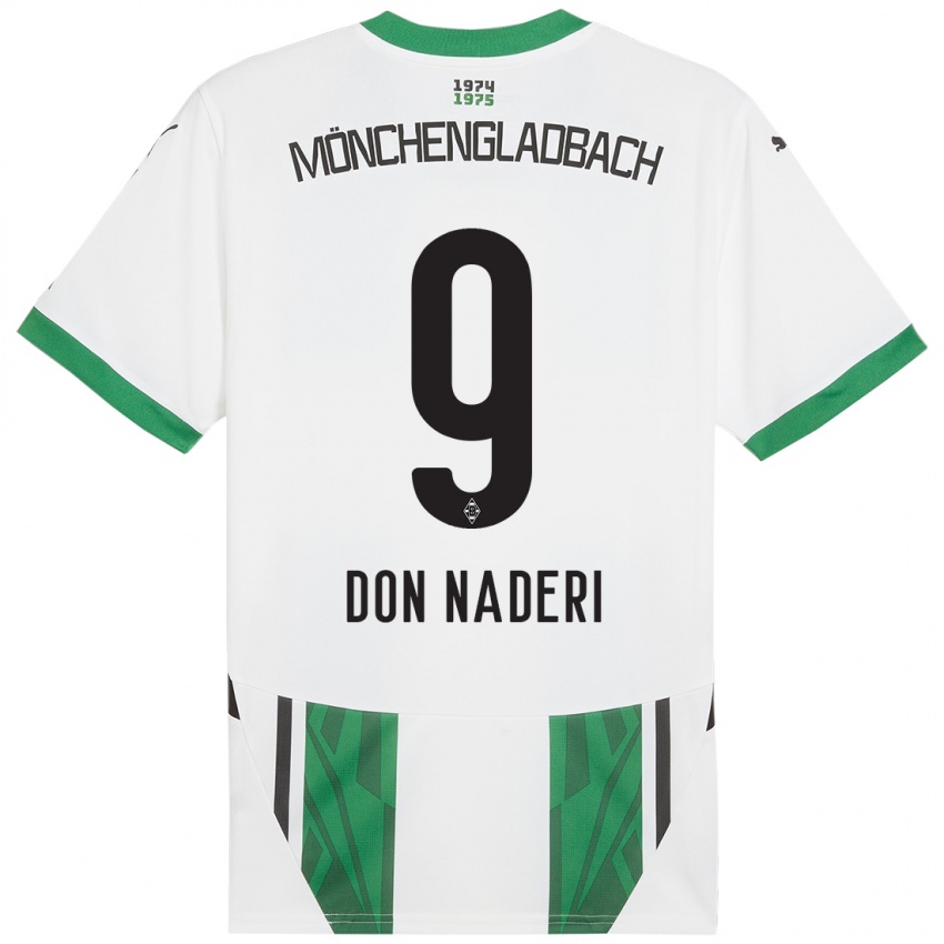 Kinder Ryan Don Naderi #9 Weiß Grün Heimtrikot Trikot 2024/25 T-Shirt Österreich