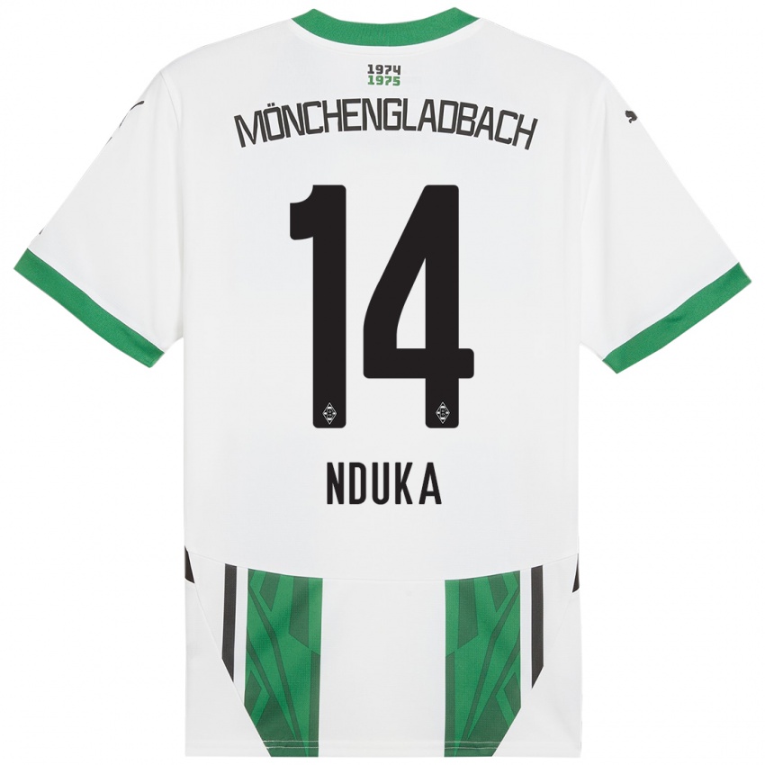 Kinder Michael Nduka #14 Weiß Grün Heimtrikot Trikot 2024/25 T-Shirt Österreich