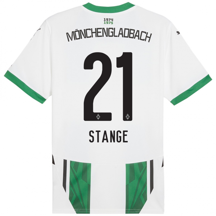 Kinder Veit Stange #21 Weiß Grün Heimtrikot Trikot 2024/25 T-Shirt Österreich