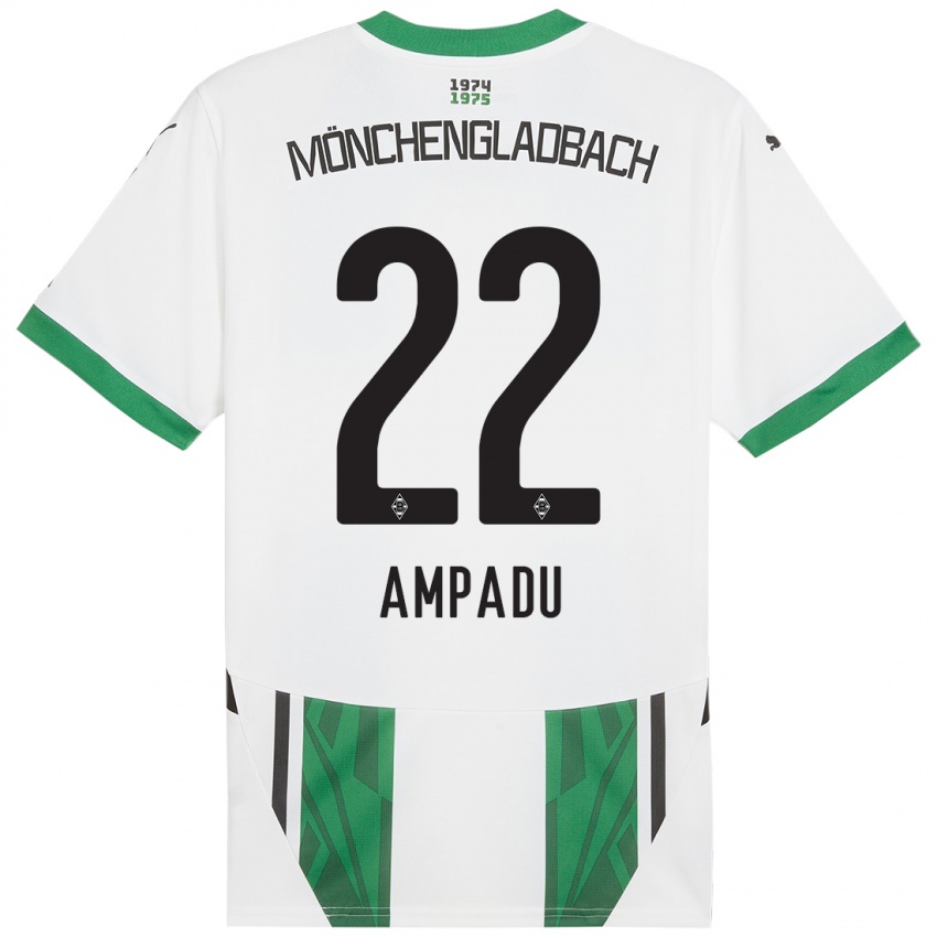 Kinder Leon Ampadu #22 Weiß Grün Heimtrikot Trikot 2024/25 T-Shirt Österreich