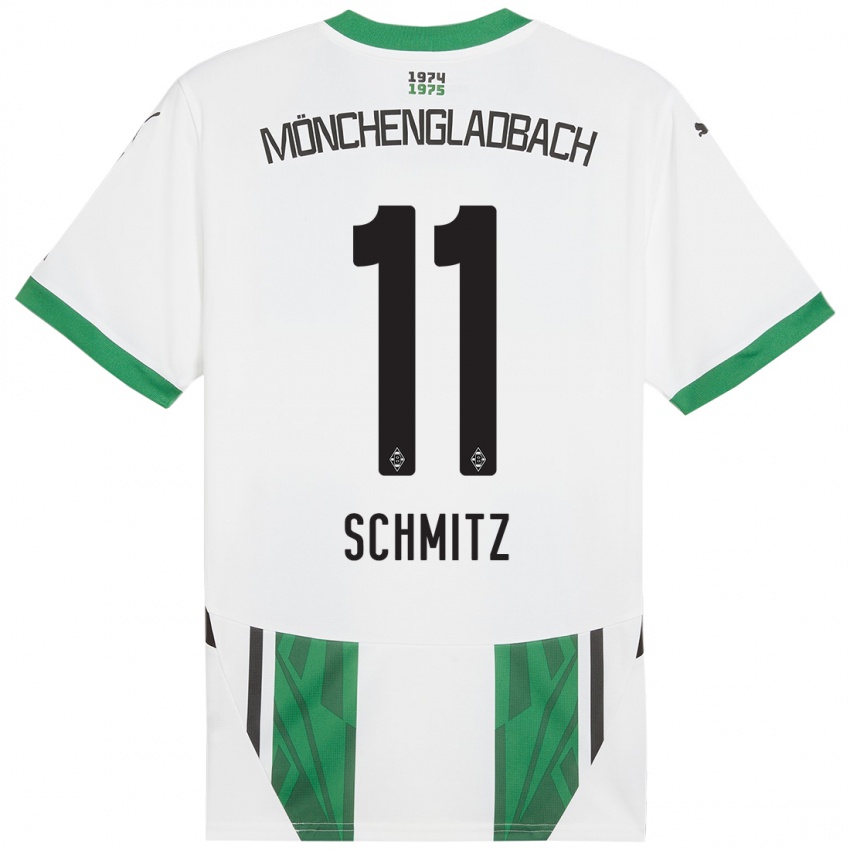 Kinder Louisa Schmitz #11 Weiß Grün Heimtrikot Trikot 2024/25 T-Shirt Österreich