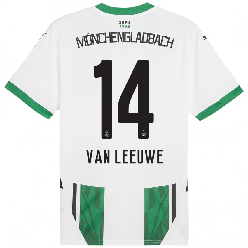 Kinder Kyra Van Leeuwe #14 Weiß Grün Heimtrikot Trikot 2024/25 T-Shirt Österreich