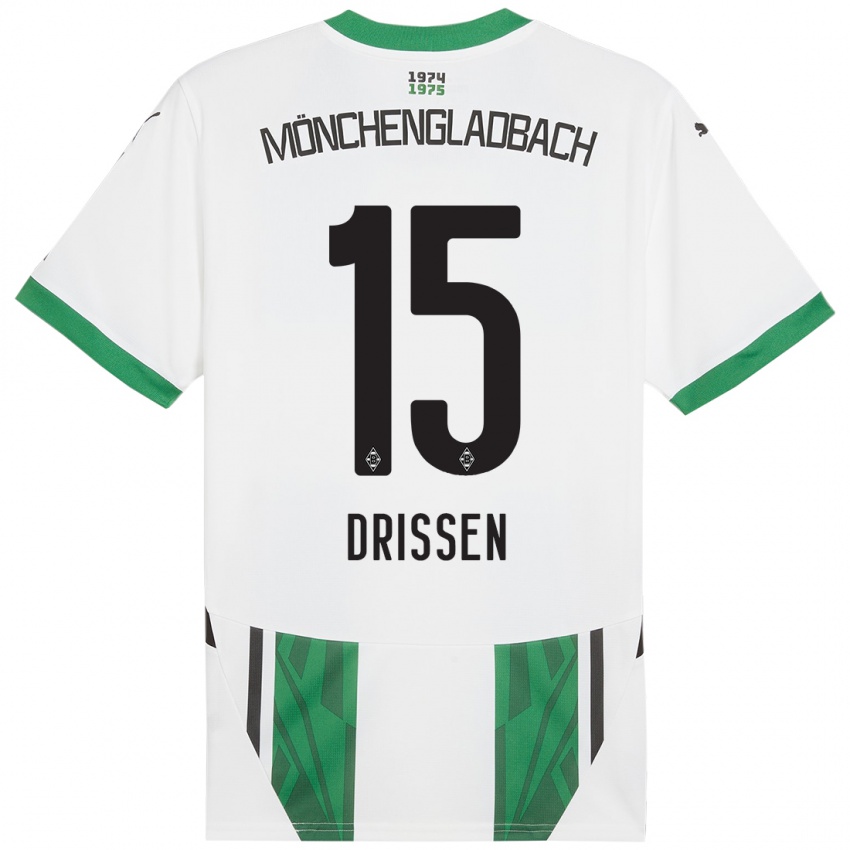 Kinder Sam Drissen #15 Weiß Grün Heimtrikot Trikot 2024/25 T-Shirt Österreich