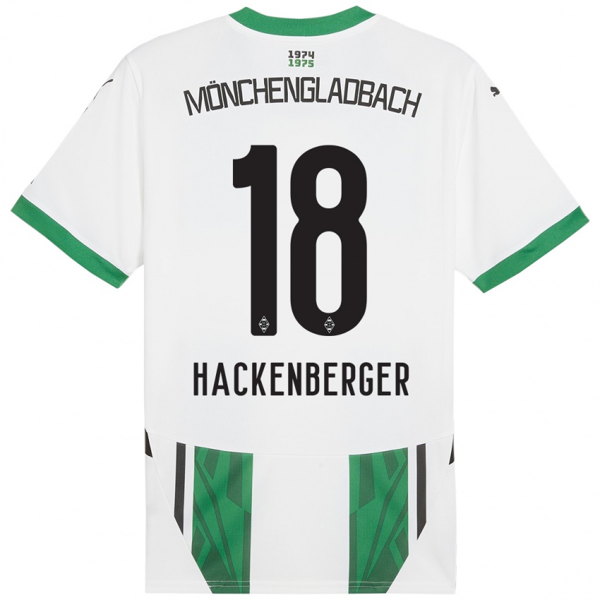 Kinder Jessica Hackenberger #18 Weiß Grün Heimtrikot Trikot 2024/25 T-Shirt Österreich