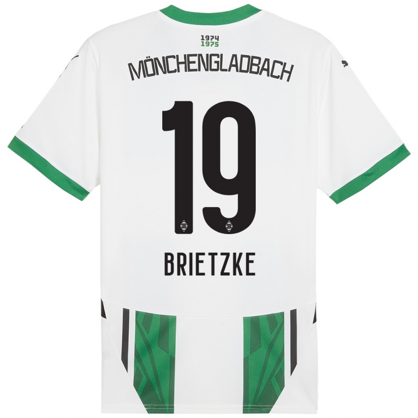 Kinder Yvonne Brietzke #19 Weiß Grün Heimtrikot Trikot 2024/25 T-Shirt Österreich