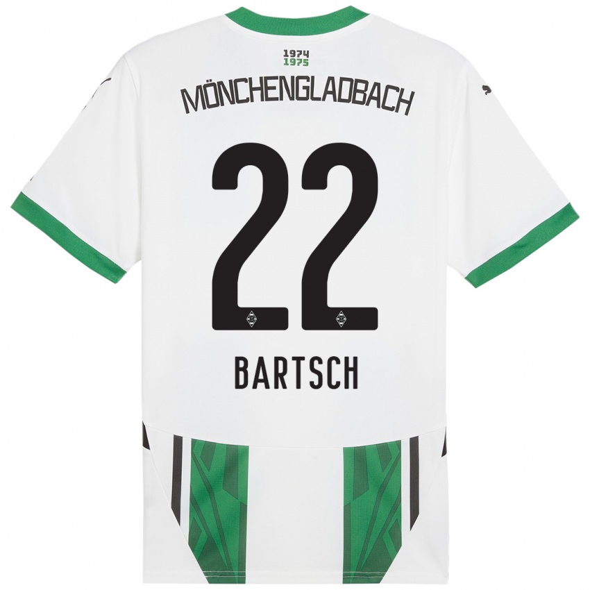 Kinder Kristina Bartsch #22 Weiß Grün Heimtrikot Trikot 2024/25 T-Shirt Österreich