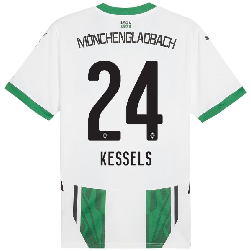 Kinder Imke Kessels #24 Weiß Grün Heimtrikot Trikot 2024/25 T-Shirt Österreich