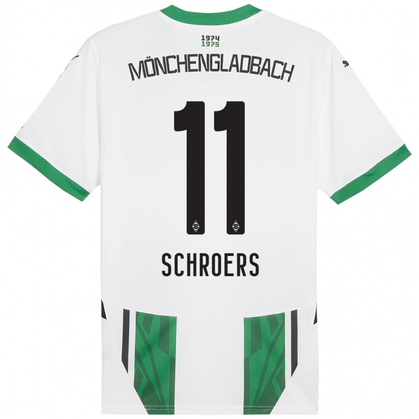 Kinder Mika Schroers #11 Weiß Grün Heimtrikot Trikot 2024/25 T-Shirt Österreich