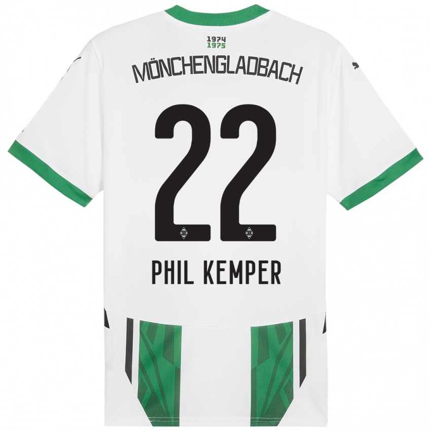 Kinder Phil Kemper #22 Weiß Grün Heimtrikot Trikot 2024/25 T-Shirt Österreich