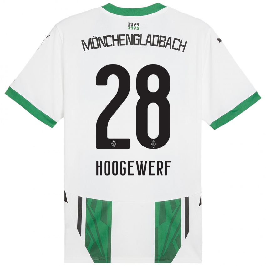 Kinder Dillon Hoogewerf #28 Weiß Grün Heimtrikot Trikot 2024/25 T-Shirt Österreich