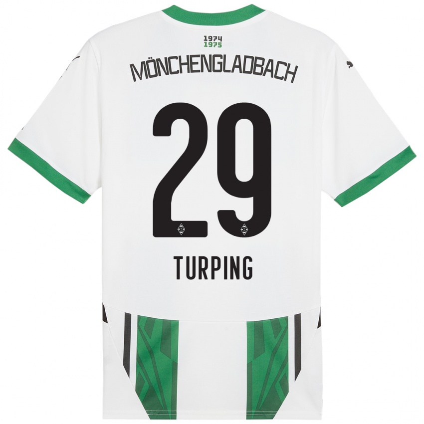 Kinder Selim Turping #29 Weiß Grün Heimtrikot Trikot 2024/25 T-Shirt Österreich