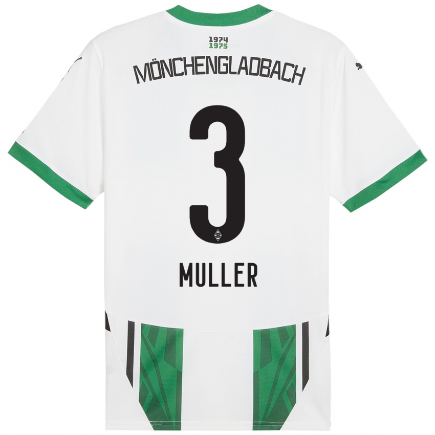 Kinder Barbara Müller #3 Weiß Grün Heimtrikot Trikot 2024/25 T-Shirt Österreich