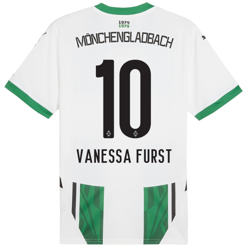 Kinder Vanessa Fürst #10 Weiß Grün Heimtrikot Trikot 2024/25 T-Shirt Österreich