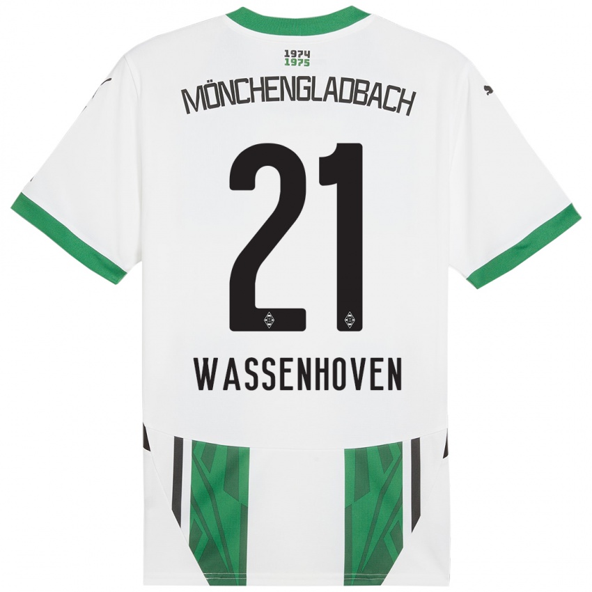 Kinder Michelle Wassenhoven #21 Weiß Grün Heimtrikot Trikot 2024/25 T-Shirt Österreich