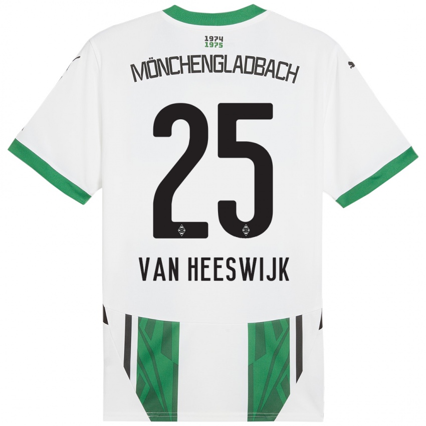 Kinder Amber Van Heeswijk #25 Weiß Grün Heimtrikot Trikot 2024/25 T-Shirt Österreich