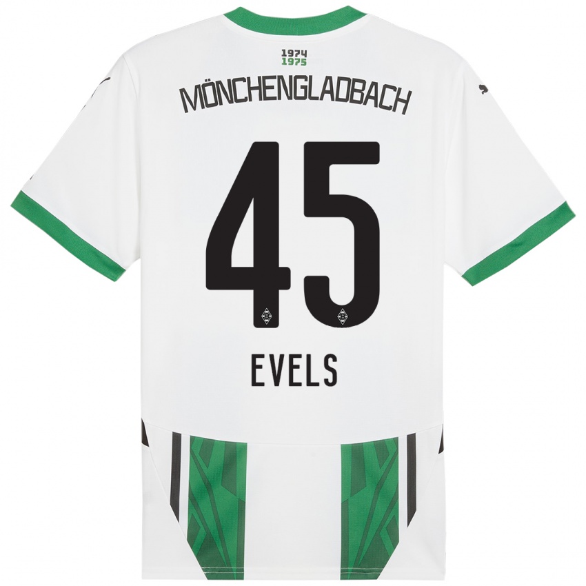 Kinder Emily Evels #45 Weiß Grün Heimtrikot Trikot 2024/25 T-Shirt Österreich