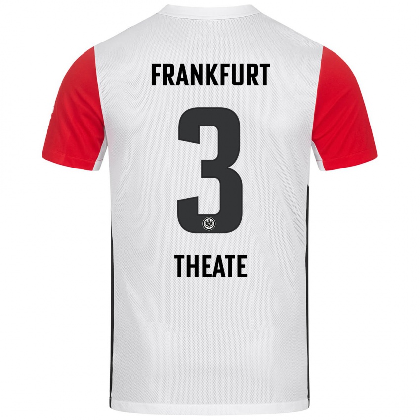 Kinder Arthur Theate #3 Weiß Rot Heimtrikot Trikot 2024/25 T-Shirt Österreich