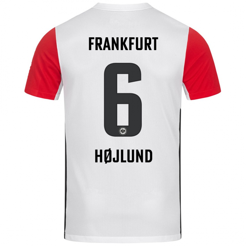 Kinder Oscar Højlund #6 Weiß Rot Heimtrikot Trikot 2024/25 T-Shirt Österreich